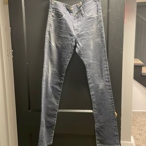 Like new ag match box all fit size 30 grey blue color jeans pant denim